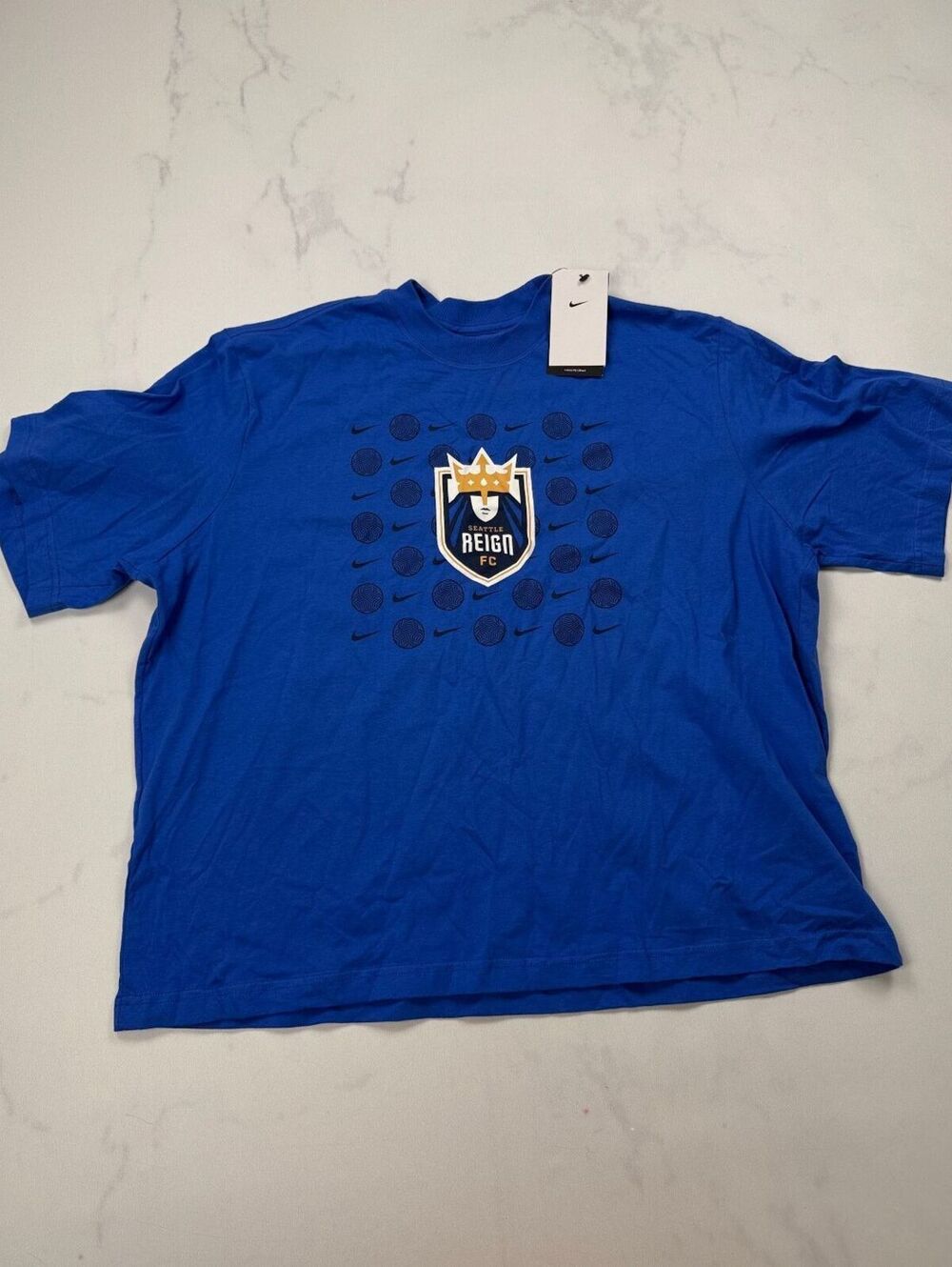 Nike Reign T Shirt Blue Modern Collegiate - Womens L
